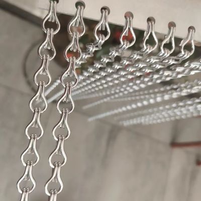 95x215cm Tamanho padrão Cadeia de alumínio Esquena de mosca trilhos e outros acessórios
