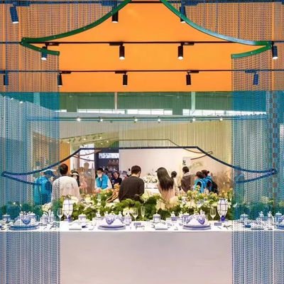 Porta de Alumínio de Cadeia e Esquena de Mosca Cortina de Cadeia de Metal Cortinas para Decoração de Parede Cortinas de Parede Interior