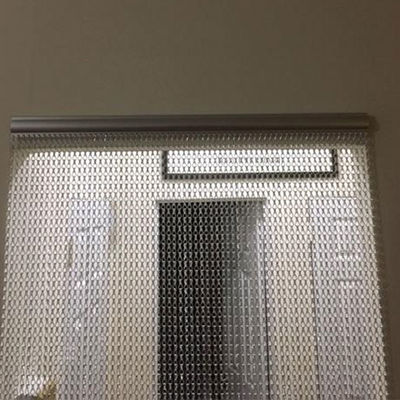 Cortinas metálicas com ganchos de alumínio para decoração interior de tetos