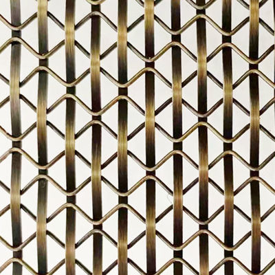 Grelhas de arame metálico decorativo de dobra com malha de tecido apertado
