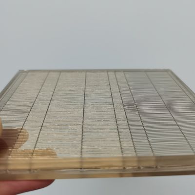 Alta resistência à tração Resistência à tração Rede de arame decorativa Vidro laminado Resistência ao fogo A1