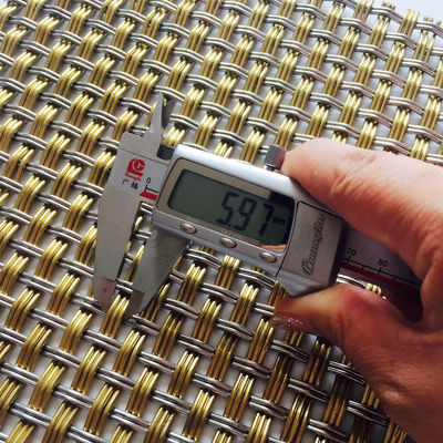 Façadas externas rede de fios decorativos para armários em aço inoxidável de longa duração
