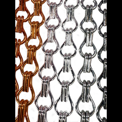 Amostra Grátis Alumínio Chain Fly Screen Boa ventilação Alta Durabilidade