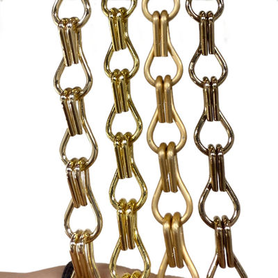 Tamanho padrão 12mm*24mm Alumínio Chain Link Cortina Alta Durabilidade