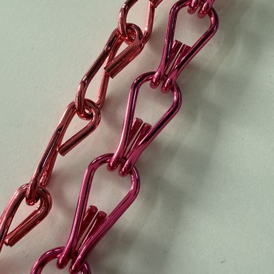 Instalação fácil Esquena de mosca de cadeia de alumínio personalizada com tamanho de cortina personalizado e padrão personalizado