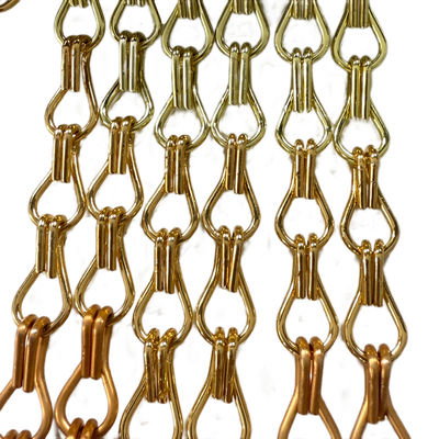Fácil Instalação Custom Chain Link Alumínio Chain Fly Screen Perfeito para padrões de cortina personalizados