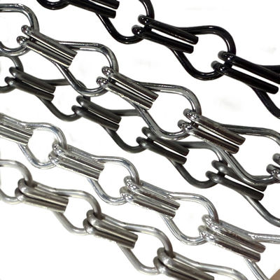 Fácil Instalação Custom Chain Link Alumínio Chain Fly Screen Perfeito para padrões de cortina personalizados