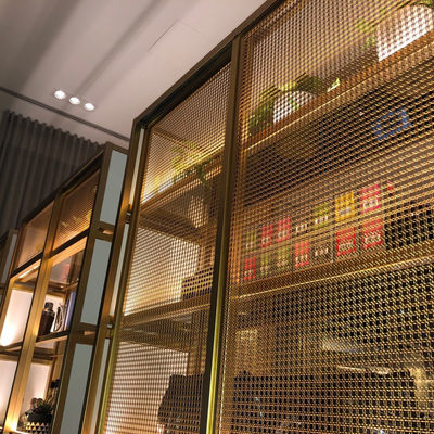 12mm Warp Pitch Grilles de arame decorativo Diâmetro de tecelagem 3,15mm Chapa de malha metálica