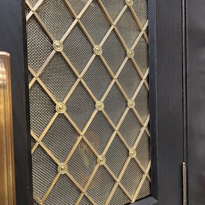 Área de abertura 49% grelha de malha de arame farpado de aço inoxidável para decoração de armários