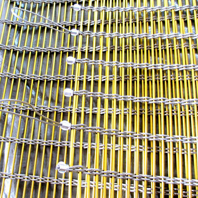 Rede de aço inoxidável de 8 mm certificada à prova de fogo para revestimento de ventilação de fachadas de edifícios de grande altura