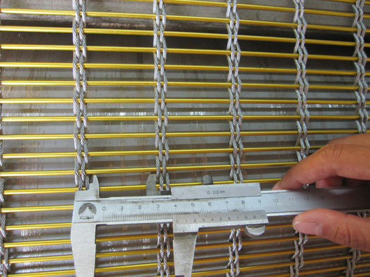 Rede de aço inoxidável de 8 mm certificada à prova de fogo para revestimento de ventilação de fachadas de edifícios de grande altura