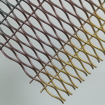 Configurações públicas de malha de metal personalizável Largura 0,6m-2,4m Personalizado