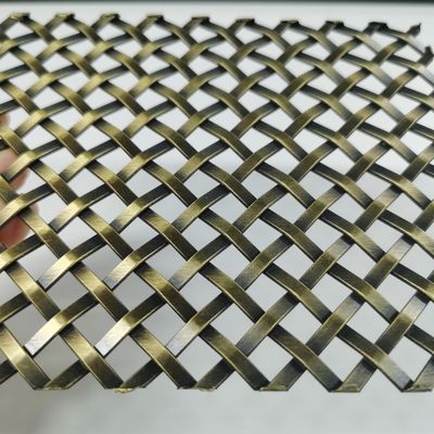 Malha Decorativa de Fio Chato do País de Fabricação com Material de Alumínio
