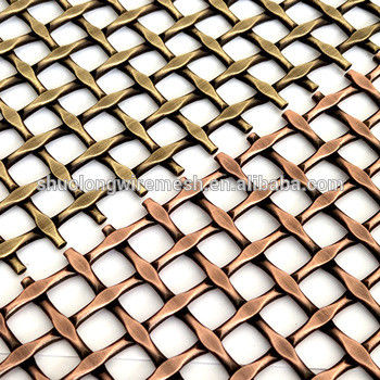 Malha Decorativa de Fio Chato do País de Fabricação com Material de Alumínio