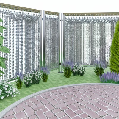 Cortina Decorativa de Malha de Corrente de Alumínio para Design de Jardim e Paisagem