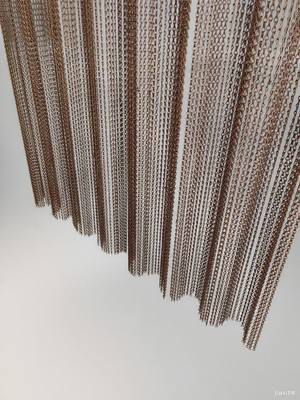 Cor natural decorativa de Chainmail Ring Mesh Curtain Screen Building Facades