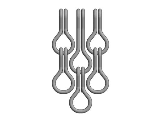 Tela mosquiteira de corrente de alumínio com tamanho de corrente 12x24mm, área aberta de 60% e diâmetro do fio de 1,2mm para controle eficaz de moscas