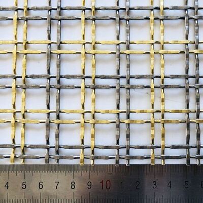 Painel de malha arquitetônica de aço inoxidável grau 316 com tamanho de abertura de 5 mm a 50 mm para filtração e reforço de alta resistência