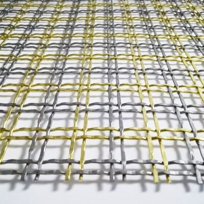 Painel de malha arquitetônica de aço inoxidável grau 316 com tamanho de abertura de 5 mm a 50 mm para filtração e reforço de alta resistência