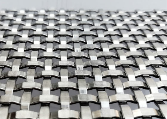 Rede de arame tecida Mesh Wall Cladding For Architectural decorativa de aço inoxidável do metal