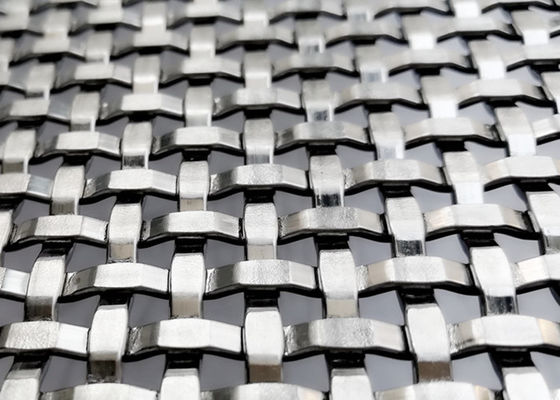 Rede de arame tecida Mesh Wall Cladding For Architectural decorativa de aço inoxidável do metal