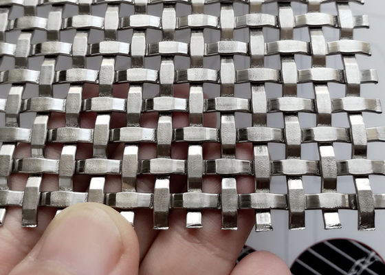Rede de arame tecida Mesh Wall Cladding For Architectural decorativa de aço inoxidável do metal