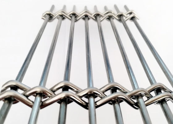 Revestimento tecido arquitetónico de Mesh Barrette Weave PVD do fio dos divisores da tela