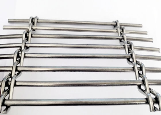 Revestimento tecido arquitetónico de Mesh Barrette Weave PVD do fio dos divisores da tela