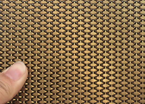 Anti fio rígido de bronze Mesh Panels Anti Erosion das cobertas de parede 3.2mm densamente