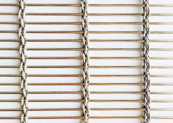 Metal tecido de aço inoxidável flexível Mesh Cladding For Restaurants do ODM 4m