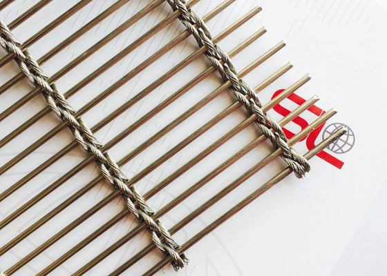 Metal tecido de aço inoxidável flexível Mesh Cladding For Restaurants do ODM 4m
