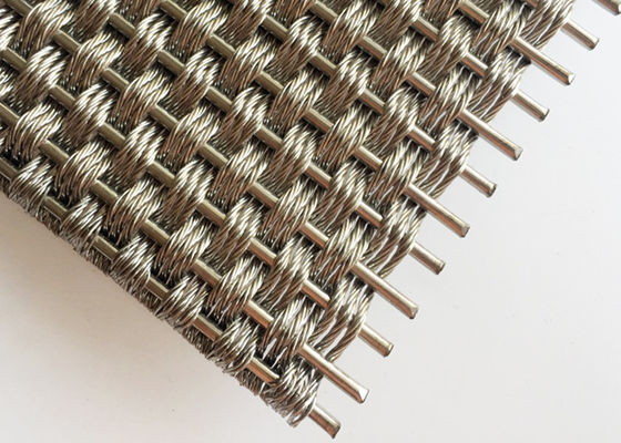 Fio tecido arquitetónico decorativo frisado Mesh Anti Corrosion de 5.5mm