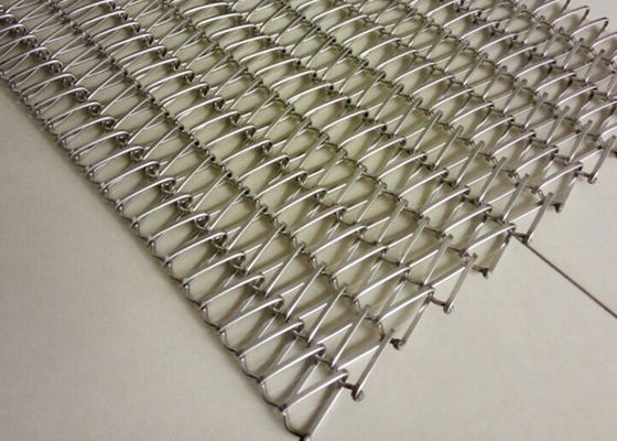 Fio espiral de aço inoxidável Mesh Conveyor Belt Durable de horizontalmente 4m