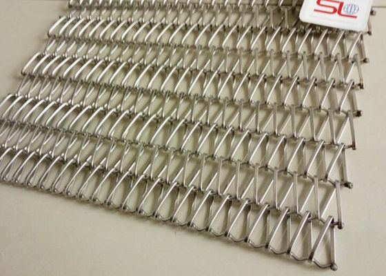 Fio espiral de aço inoxidável Mesh Conveyor Belt Durable de horizontalmente 4m