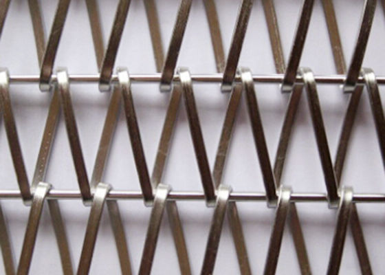 metal Mesh Fabric de Mesh Belt Wall Cladding Woven da espiral do divisor de 6mm