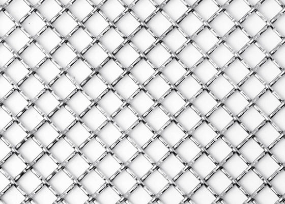 malha do metal de Mesh Square Stainless Steel Woven do fio do friso do fechamento do GV de 3×6m
