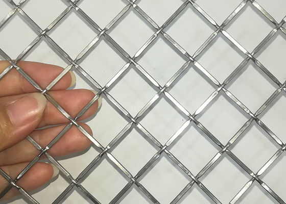 316 fio decorativo frisado de aço inoxidável Mesh Grilles Anti Alkali