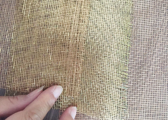 Fio laminado de vidro arquitetónico ultra fino Mesh Brass Woven 0.5mm