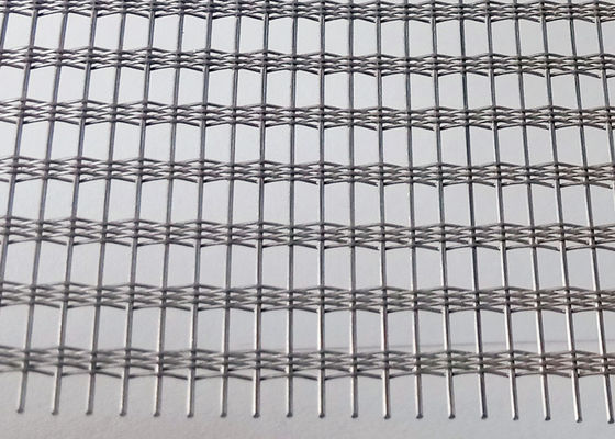 vidro não frágil de aço inoxidável da tela de 250cm com fio Mesh Inside 41,4% Gap