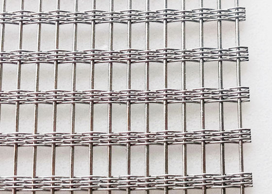 vidro não frágil de aço inoxidável da tela de 250cm com fio Mesh Inside 41,4% Gap
