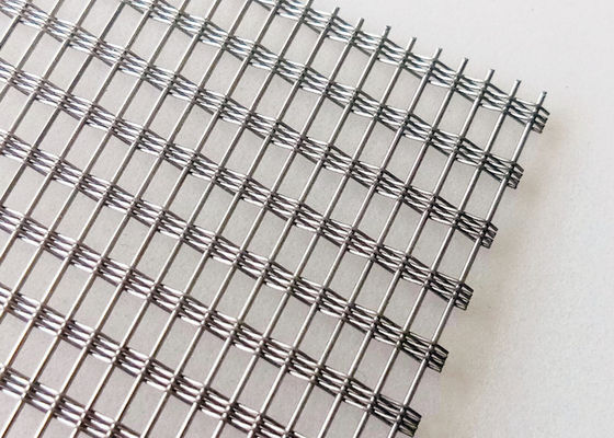 vidro não frágil de aço inoxidável da tela de 250cm com fio Mesh Inside 41,4% Gap