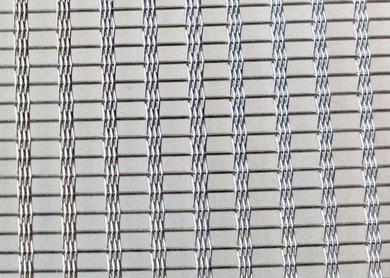 vidro não frágil de aço inoxidável da tela de 250cm com fio Mesh Inside 41,4% Gap