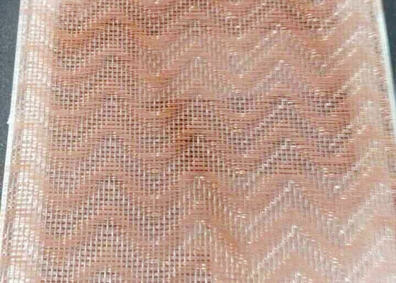 Largura laminada de vidro de bronze antiga de Mesh Luxury Woven Copper Cloth 1.3m do fio
