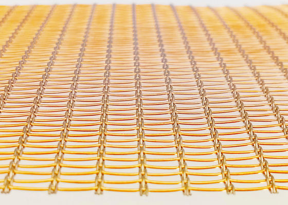 Revestimento laminado vidro de Mesh Eco Woven Copper Wall do fio de SHUOLONG SS304