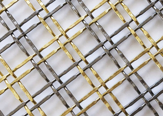 grades tecidas decorativas de bronze da rede de arame da antiguidade de 3.3mm 30m para portas de armário