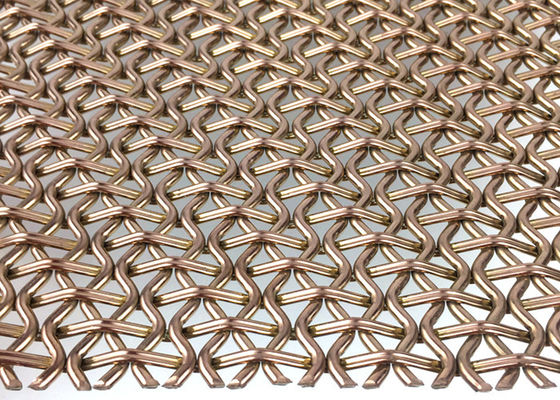 Fio tecido decorativo Mesh Facade Panels SS410 4.5mm do metal arquitetónico de PVD
