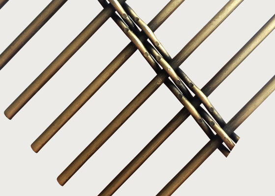Fio tecido decorativo Mesh Screen Plated Metal do divisor de bronze do ASSADO