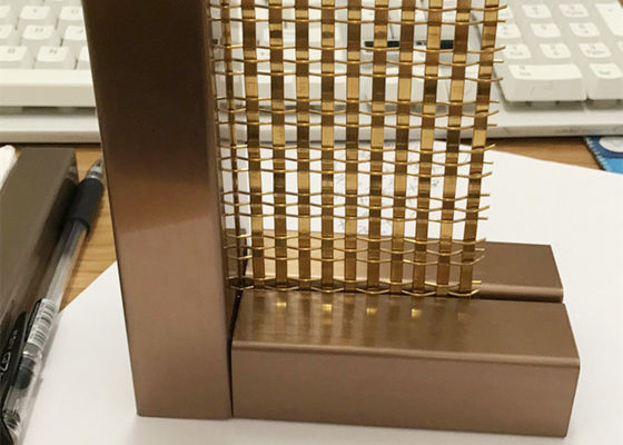 Fio tecido decorativo arquitetónico dourado Mesh Stainless Steel 1513G XY do OEM