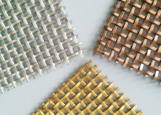 telas de segurança decorativas multicoloridos de Mesh Grilles Plated Metal Steel do fio de 3m