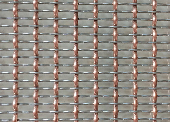 fio tecido decorativo Mesh Room Divider de 36m 2.5mm Chrome Mesh Grill